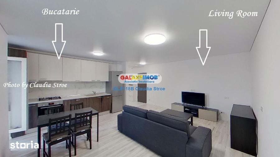 Apartament cu 2 camere semidecomandat, mobilat în Pieptănari