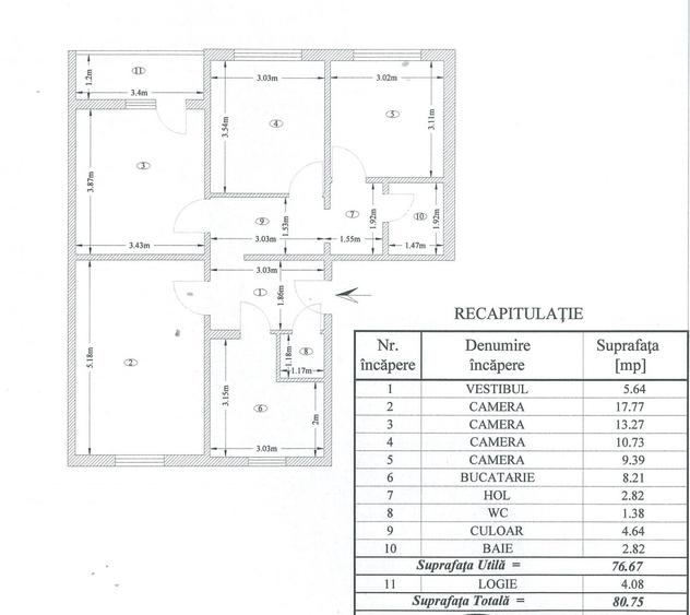 Apartament cu 4 camere decomandat, mobilat în Drumul Taberei