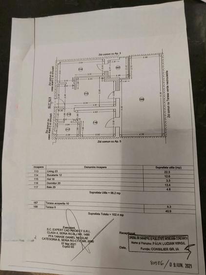 Apartament cu 2 camere decomandat, mobilat în Central
