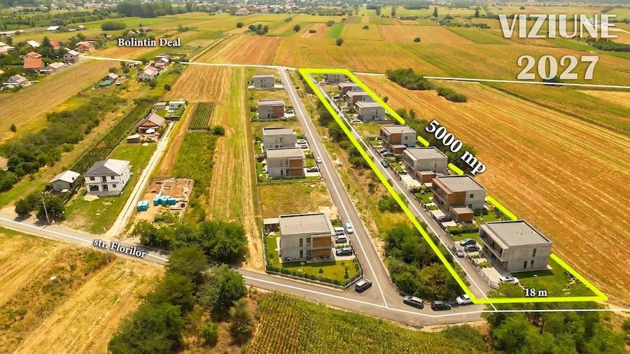 Teren de 5000 mp, în Bolintin-Deal