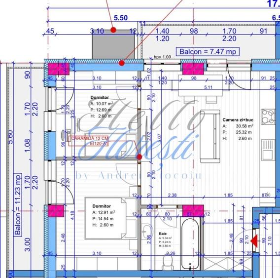 Apartament cu 3 camere în Florești