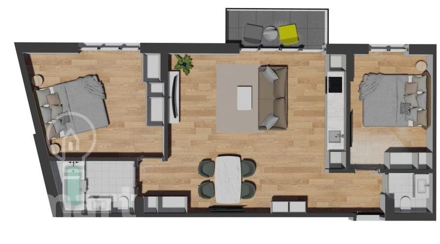 Apartament 3 camere BLOC NOU cu CF zona Vivo - 20
