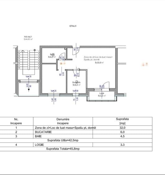 Apartament cu 2 camere în Grădiște