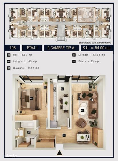 Apartament 2 camere | finisaje moderne | Bloc nou | Oferta | Calitate - 3