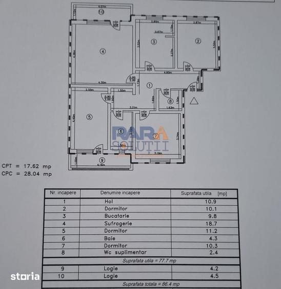 Apartament cu 4 camere în Ultracentral