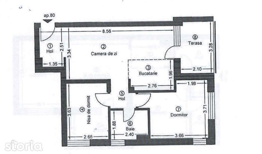 Apartament cu 3 camere, mobilat în Central