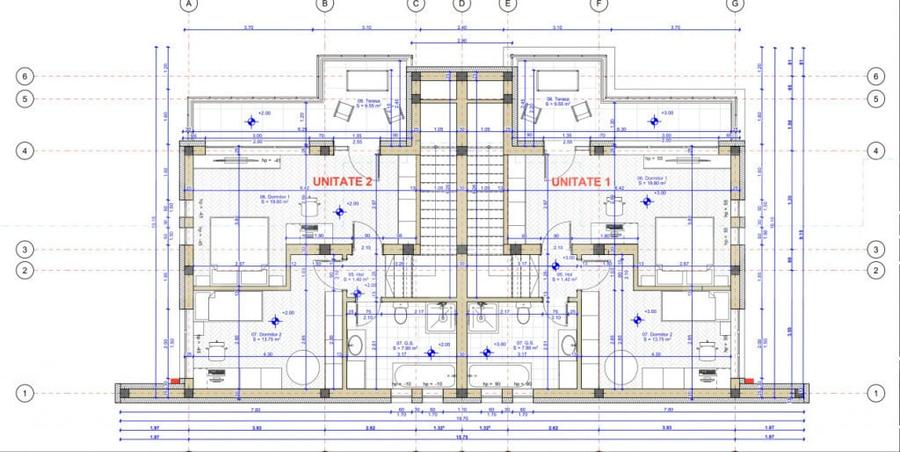 Nou ! Teren 1012 mp, front 16 m AC-casa familiala cu 2 unit - 1