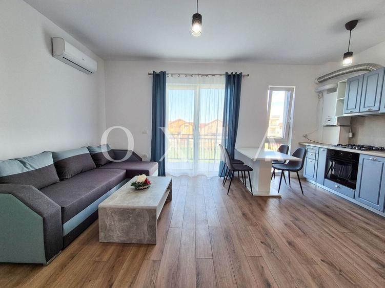 Apartament cu 2 camere semidecomandat, mobilat în Giroc