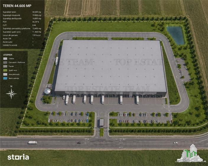 Teren de 44600 mp, în Central