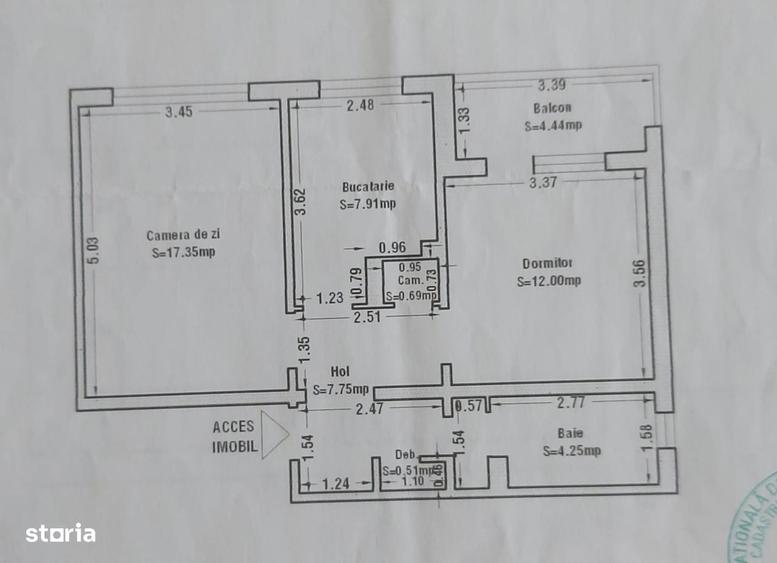 Apartament cu 2 camere decomandat, mobilat în Boema