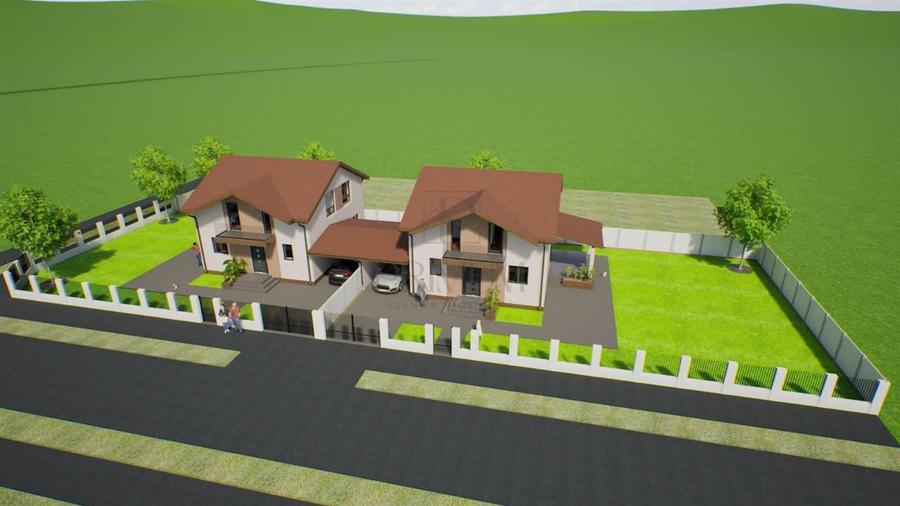 Duplex cu 4 camere cu Teren 440 Mp în Giroc