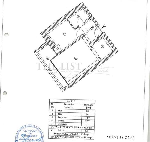 Apartament cu 2 camere decomandat în Floreasca