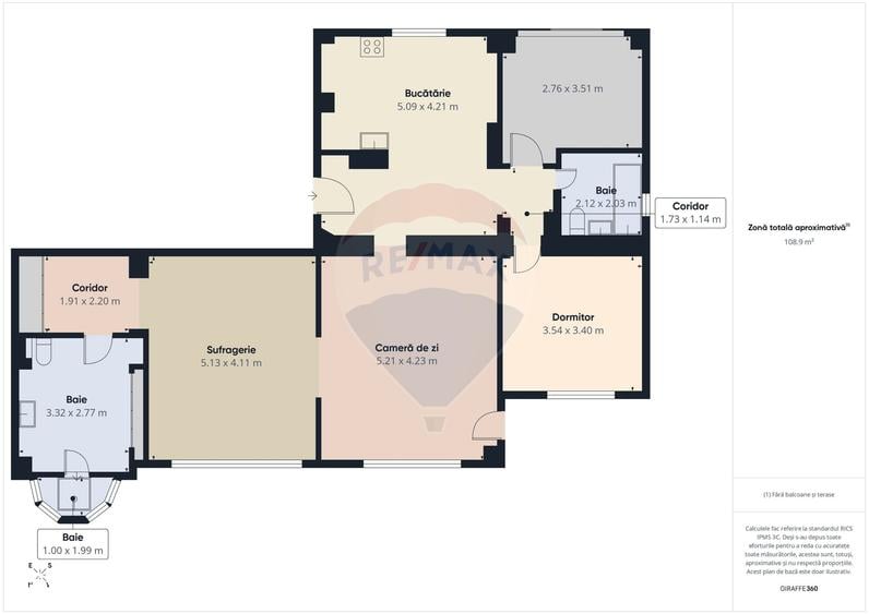 Apartament cu 4 camere, mobilat în Decebal