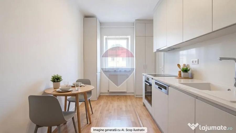 Apartament cu 3 camere semidecomandat în Nord