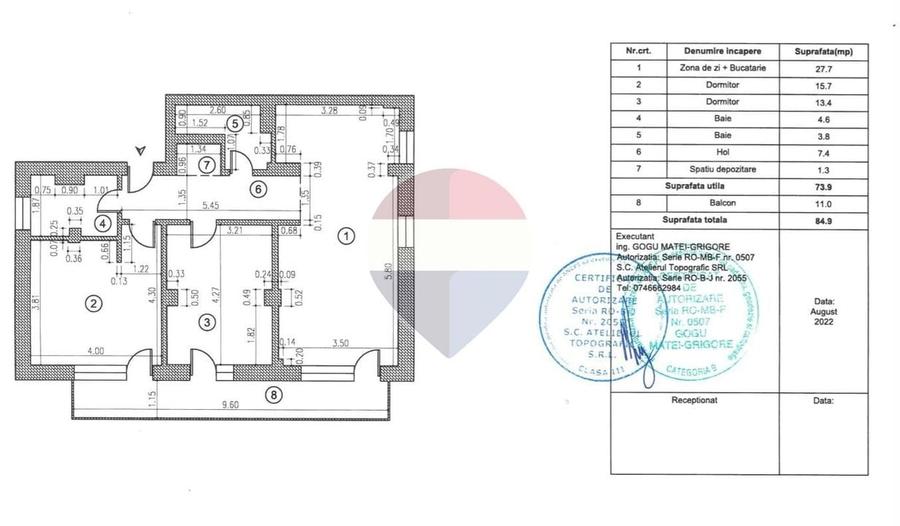 3 camere Timpuri Noi | Loc de parcare - 12