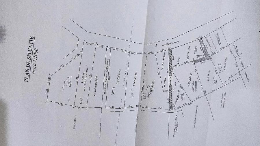 Teren de 1863 mp, în Mușcel
