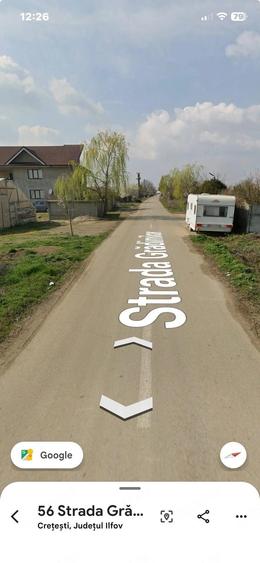 Teren de 1000 mp, în Vidra