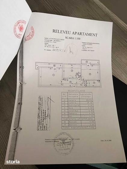 Apartament cu 2 camere în Rahova