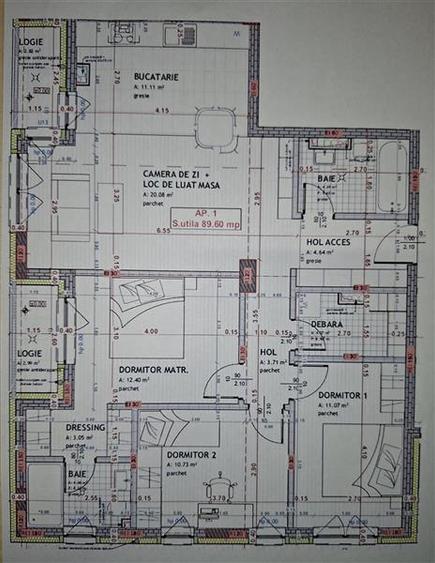 Apartament cu 4 camere semidecomandat în Florești