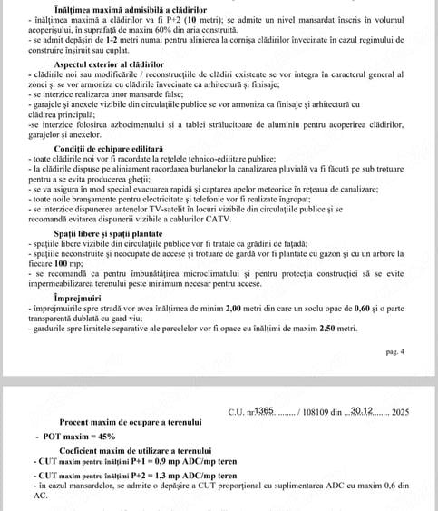 Teren de 209 mp, în Brâncoveanu