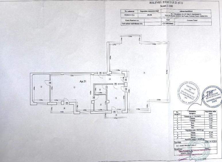 Apartament cu 4 camere decomandat, mobilat în Tunari