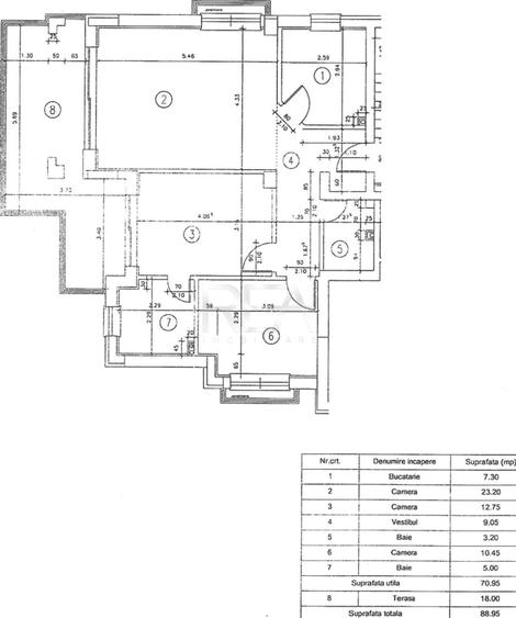 Apartament cu 3 camere semidecomandat, mobilat în Herăstrău
