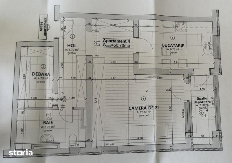 Garsonieră decomandată în Giroc