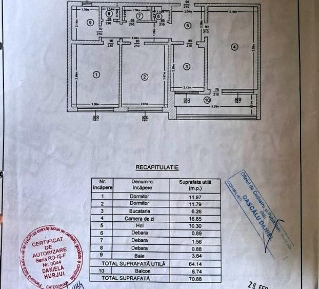Apartament cu 3 camere decomandat în Podu Roș