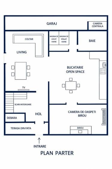 Casă individuală cu 5 camere cu Teren 7000 Mp în Central