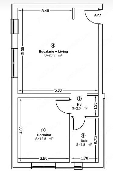 Apartament cu 2 camere decomandat în Giroc