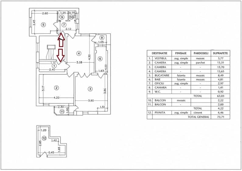 Apartament 3 camere - Zona Polona - Piata Romana - Metrou 7 min - 1