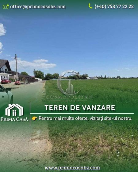 Teren Construcții intravilan de 400 mp, în Vernești