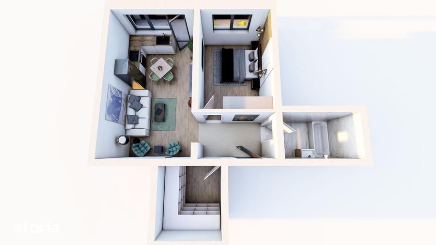 Apartament cu 2 camere în Sânpetru