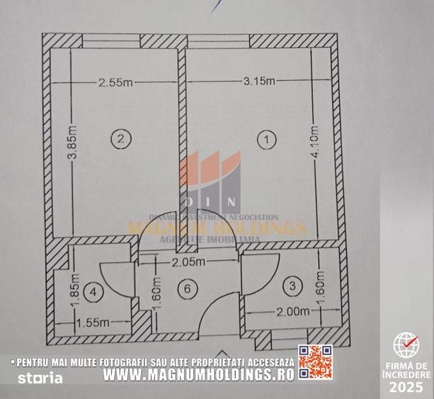 Apartament cu 2 camere decomandat în Războieni