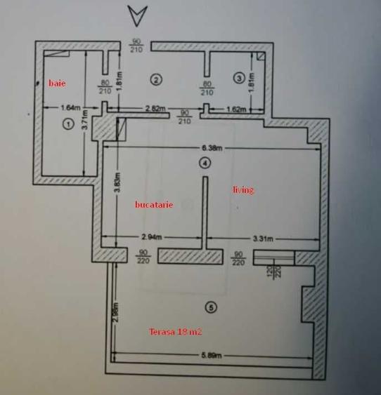 Apartament cu 2 camere semidecomandat în Copou