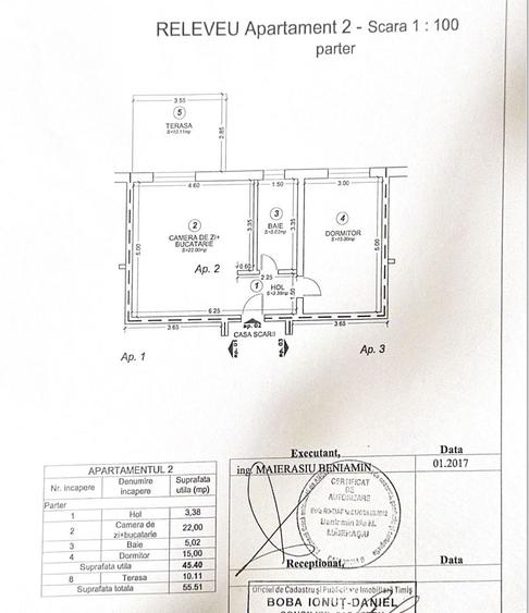 Apartament cu 2 camere decomandat, mobilat în Dumbrăvița
