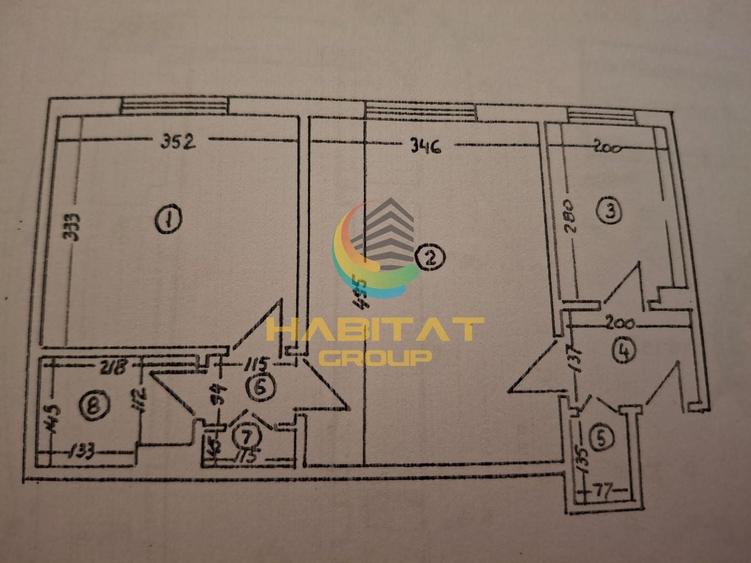Apartament cu 2 camere semidecomandat, mobilat în Olteniței
