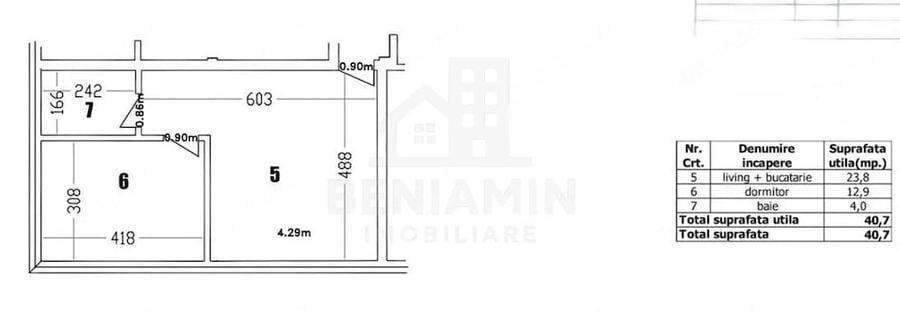 Apartament tip studio-Bloc nou-Incalzire in pardoseala-etaj 3-liber - 4