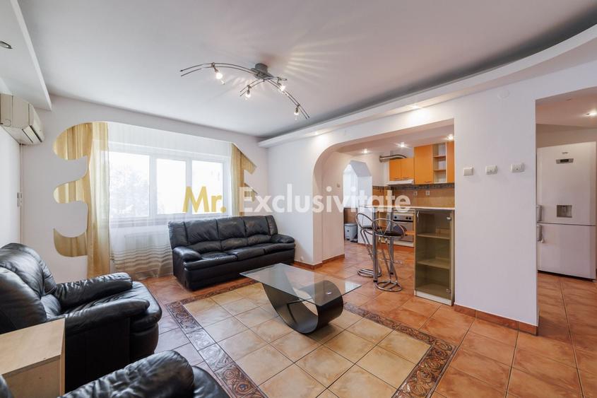 Apartament cu 3 camere decomandat, mobilat în Popa Șapcă