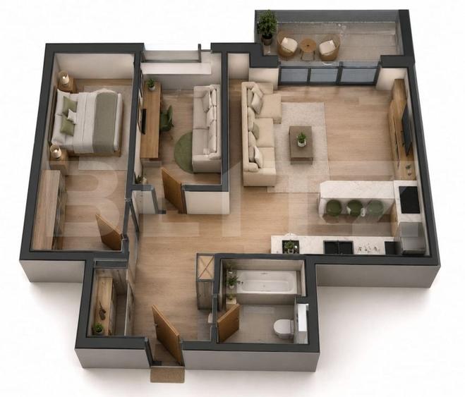 Apartament 3 camere, 73,13 mp, Etaj 10 , zona Livezeni - 11
