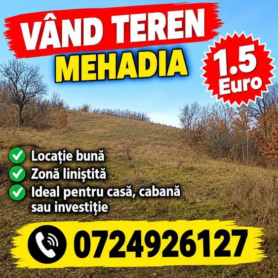 Teren agricol extravilan de 7550 mp, în Mehadia