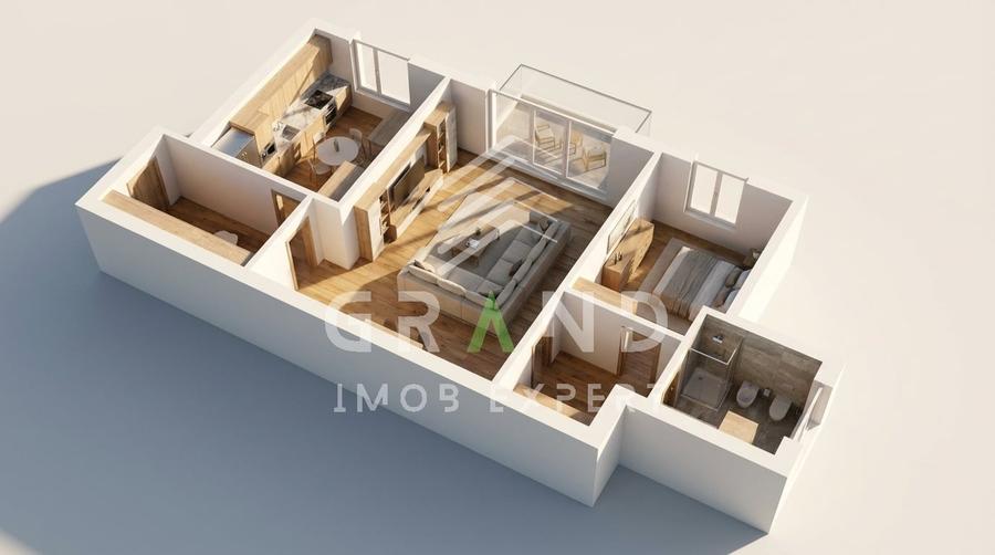 Apartament cu 3 camere decomandat, mobilat în Aurel Vlaicu
