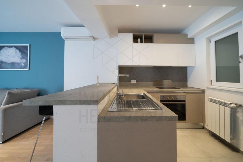 Apartament cu 3 camere semidecomandat, mobilat în Herăstrău