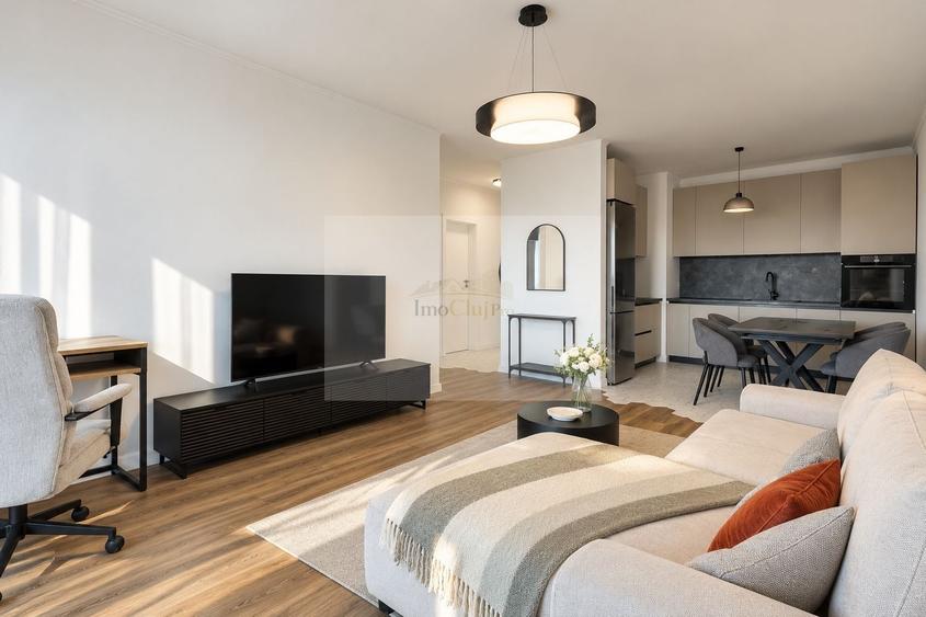 Apartament cu 2 camere semidecomandat, mobilat în Între Lacuri