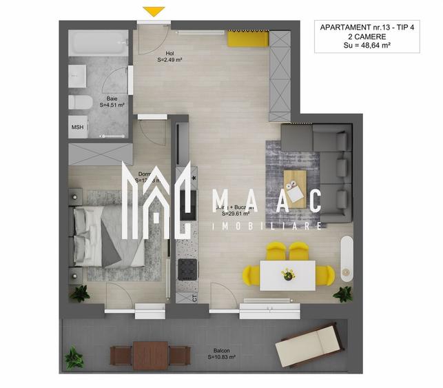Apartament 2 Camere I Sibiu I Doamna Stanca I Balcon I Parcare Inclusă - 5