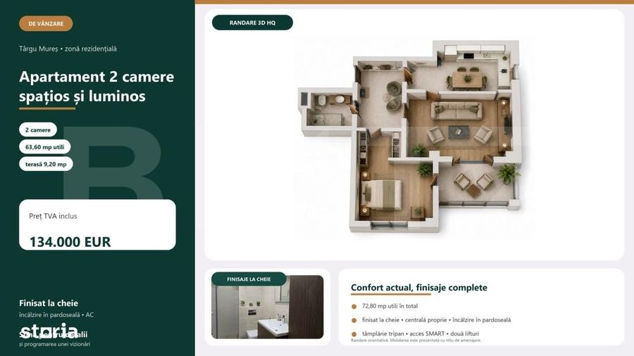 Apartament Nou Cu 2 Camere | 72,80 Mp | Targu Mures - 4