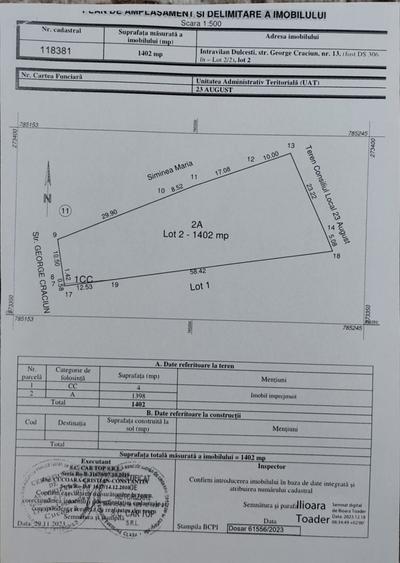 Teren de 1400 mp, în Dulcești