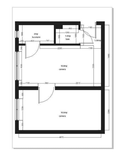 Apartament cu 2 camere nedecomandat în Șagului