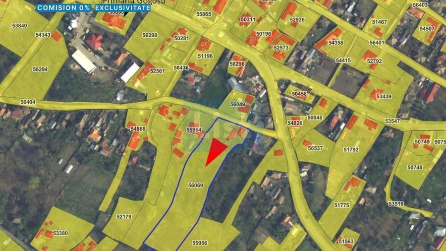 Casă cu 3 camere cu Teren 6299 Mp în Gogoșu