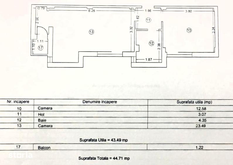 Apartament cu 2 camere în Central